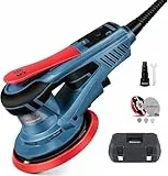 FANZWORK Bürstenloser Exzenterschleifer EZ150A mit Tragkoffer, 5mm Schleifhub,150mm Schleifteller, 350W Motor, 7-Stufige Drehzahlregelung, inkl.Tellerbremse, 15x Schleifgitter, 1x Ersatz-Schleifteller