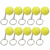 NUOBESTY gelben Tennisball Schlüsselanhänger Tennisball Anhänger Schlüsselanhänger für Partyartikel Schulkarneval Belohnung Party Tasche Geschenk Füllstoffe 10er Pack