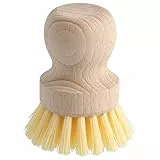 Fackelmann Spülbürste FAIR, Reinigungsbürste aus FSC-zertifizierter Buche, Haushaltsbürste zur Entfernung von hartnäckigen Verschmutzungen (Farbe: Braun/Gelb), Menge: 1 Stück