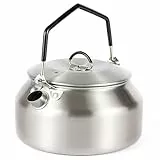 Hanseküche Edelstahl Wasserkessel | 16x15x10cm, 290g | Tragbarer Campingkessel für Outdoor & Zuhause | Robuster Teekessel, Wasserkocher, Teekanne – Perfekt für Camping & Trekking, Wandern