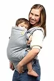 Beco Toddler Babytrage & Kindertrage (9-27 kg) - 100% Baumwoll Trage Kleinkind, Leicht & Atmungsaktiv, Hüftfreundlich mit 2 Tragepositionen: Bauchtrage & Rückentrage (Grau)