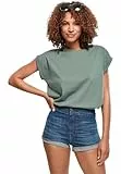 Urban Classics Damen T-Shirt Ladies Extended Shoulder Tee, T-Shirt mit überschnittenen Schultern, aus Baumwolle, erhältlich in vielen Farben, Paleleaf, M