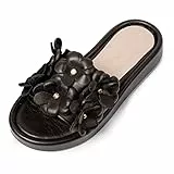 L37 HANDMADE SHOES Sandals FLOWER POWER, Black, 39