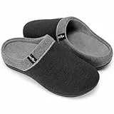 ERGOfoot Rutschfest Orthopädische Hausschuhe, Orthopedic Slippers with Arch Support für Damen und Herren,(Grau EU40)