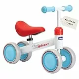 Chicco Kinder Laufrad ab 1-3 Jahre, Pedalfreies Balance-Fahrrad für Kinder,Spielzeug, Vierrad, Lauflernrad, Gummiräder, rutschfeste Griffe, Lauflernrad, für Jungen Mädchen max. 20 kg, Geshenke, Weiß