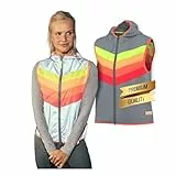 gofluo. Warnweste XL - Darkflow, Sicherheitsweste mit Regenbogendesign, Reißverschlussjacke, Fahrrad-Ausrüstung