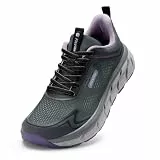 FitVille Weit Laufschuhe Damen Sportschuhe Atmungsaktive Sneaker Leichte Joggingschuhe Bequeme Walking Schuhe Grau/Lila 41 EU Weit