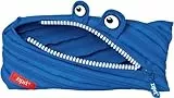 ZIPIT Monster Federmäppchen für Jungen, Großes Mäppchen für die Schule, Monster Etui für Kinder, Federmappe Blau