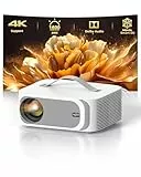 Beamer Passend für Netflix Dolby Audio|1600ANSI Lisowod HDR10 Mini Beamer 4K Heimkino mit eARC CEC | Auto Fokus & Trapezkorrektur Smart Projektor | Bluetooth 5.4 WiFi6 | Für Familienkino und WM-Party