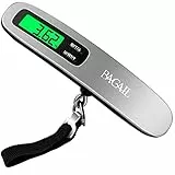 BAGAIL Kofferwaage Digitale Gepäckwaage mit Hinterleuchtet LCD-Display, Tara-Funktion, Tragbare Hängewaage für Koffer, Küche und Angeln, Batterie Enthalten, Maximalgewicht bis 50 kg / 110 lb