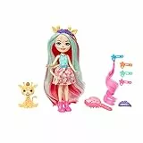 Enchantimals Deluxe Hair - Puppen Set mit Zemirah Zebra, Gillian Giraffe und Charisse Cheetah, 5 Haarspiel-Accessoires und Beste Freunde Grainy, Pawl und Grinsy, für Kinder ab 4 Jahren, HNV29