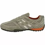 Geox Herren Uomo Snake L Sneakers, Beige Dk Orange, 43 EU