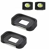 ULBTER 80D Augenmuschel Okular Sucher EB für Canon EOS 90D/80D/70D/60D/50D/40D/20D/5D Mark II/5D Mark I/6D Mark II/6D Mark I Kamera Ersetzt EB Okular, Okularmuschel & Blitzschuhabdeckung-(2+2 Stück)