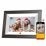 KODAK Digitaler Bilderrahmen 7 Zoll, WLAN Digitale Fotorahmen, 32 GB Speicher, HD IPS Touchscreen, Auto-Rotat, Smart Holz Elektronischer Bilderrahmen Teilen Sie Foto/Video Sofort über App von überall