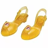 Belle Jelly Shoes Offizielle Disney Prinzessin Kostüm Schuhe mit Belle-Emblem, Kindergröße 11/12 Medium