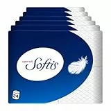 Softis 4-lagiges Toilettenpapier - 24 Rollen-Packung (6 x 4 Einzelpackungen), 100 Blatt pro Rolle, Einzigartiges Softkammer-System, Recyclebare Verpackung, FSC-zertifiziertes Papier