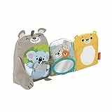 Fisher-Price GJD37 - Babys weiches Kuschelbuch, Plüschtier-Spielzeug und Spielbuch mit Spiegel, Beißhilfe und sensorischen Aktivitäten, Babyspielzeug ab 3 Monaten