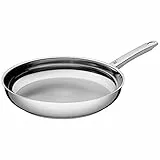 WMF Profi Bratpfanne 28 cm, Edelstahlpfanne unbeschichtet, Cromargan Edelstahl Pfanne Induktion, für alle Herdarten geeignet, backofenfest, spülmaschinengeeignet