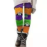 Halloween-Leggings für Damen Geister Kürbis Schädel Fledermaus Drucken Stretch Skinny Pants Halloween Strumpfhose Damen Yogahosen Jogginghose Sportleggins Halloween-Kostüm Thermo Bunte Thermohose