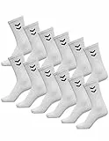 hummel Unisex Sportsocken Basic - 12er Pack I Weiß 41/45