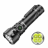 Sofirn SR15 Taschenlampe, 4500 LM, 510 M Reichweite, 8 Lichtmodi und Sperrmodus, Taschenlampe Led Aufladbar mit Type-C, IPX8, Clip, Magnet, Taschenlampen Extrem Hell für Camping, Jagd und Notfälle