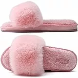 COFACE Hausschuhe Damen Fell Plüsch Pantoffeln 39 Flauschige Schlappen Winter Warm Badeschuhe Puschen für Damen