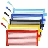 InnoHHustle Kleine Reißverschlusstasche, 5 Stück, Netz-Make-up-Tasche, mehrfarbig, Lippenstift-Tasche, niedlich, transparent, kleine Kosmetiktaschen mit Reißverschluss, für Damen, Mädchen