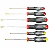 FACOM 6-tlg. PROTWIST Hochleistungs-Schraubendreher-Set ATP.J6PB (wärmebehandelt, korrosionsbeständig, Soft Grip Griff mit Chemikalienbeständigkeit, mit Lasermarkierung)
