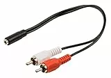 Valueline VLAP22255B02 - Stereo-Audiokabel - 2x Cinch Stecker auf 3.5 mm Buchse - 20cm