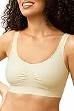 amoena Prothesen Soft-BH Becky | Größe: XL | Farbe: Wollweiß | Ohne Bügel, Nähte oder Verschlüsse | Unsichtbar unter der Kleidung | Extra breite und weiche Träger | Gemoldete Taschen