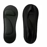 Damen Füßlinge Unsichtbare Socken Bogen Unterstützung Schwamm Einlegesohlen, 2Paar, Gr.- EU 39-42/ Etikettengröße- Large, 2 Schwarz