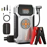 Tyonto Starthilfe Powerbank mit 150PSI Kompressor,4000A 12V Car Starthilfe Powerbank alle Autos Oder 8.0L Diesel,26800mAh 4-in-1 Tragbare Starter Powerbank mit 2 LED-Licht,LCD Display