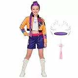 KKSJK Anime Cosplay Costume, Cosplay Kostüm Kinder mit Weste, Jacke, Shorts, Gesichtsfarbe und Chinesischer Knoten, Kpop Band Kostüm für Kinder Halloween Karneval Fasching Rollenspiel Dress-up (130)