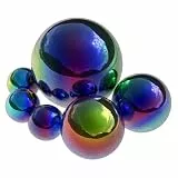 BESPORTBLE 6St reflektierender Ball im Freien edelstahlkugeln Dekoration Schlafzimmer Rasendeko aus Metall Rasendekorationen im Freien Ornament Christbaumschmuck blickende Sphären Spiegelball