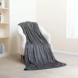 Paco Home Kuscheldecke Flauschig Wohnzimmerdecke Überwurfdecke Kuschelige Couchdecke Bett Weiche Decke Wohndecke Sofa, Farbe:Anthrazit, Größe:200x240cm