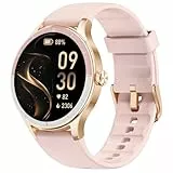 TOOBUR Smartwatch Damen Rund, 40 mm Schrittzähler & Fitness Uhr für Alltag, 100+ Sportmodi, Elegant Frauen Smart Watch Android/iOS Kompatibel, Telefonfunktion mit Anrufe, IP68 Wasserdicht, Rosa