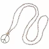 KELITCH Peace Anhänger Halsketten Kristall Perlen Halsketten Fashion Strand Armbänder Für Frauen Mädchen
