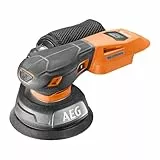 AEG Exzenterschleifer, Durchmesser 125 mm, kabellos, 18 V, Subcompact – Brushless – 7000 bis 11000 osc/min, Schwingdurchmesser 2,4 mm (ohne Akku) – BEX18SBL-125-0