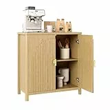 Lvifur Sideboard, Küchenschrank mit 2 Türen für Wohnzimmer, Küche, Esszimmer,80cm Breit Küchenbuffet aus Holz mit Arbeitsplatte & Ausreichend Stauraum für Flur