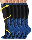 CAMBIVO 3 Paar Kompressionsstrümpfe Herren Damen, Stützstrümpfe, Compression Socks, Kompressionssocken, Thrombosestrümpfe für Erholung, Laufen, Reise, Flug, Shifahren, Alltag