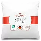 Pullman Kopfkissen 80x80 cm - Hotelqualität Mikrofaser Kissen für Alle Schlafpositionen, Bequemes Allergiker Schlafkissen mit 1000g Füllmaterial, Oeko-Tex zertifiziertes Bett Kissen (80 x 80)
