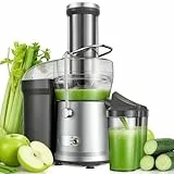 GDOR 1200 W Entsafter-Maschinen, leistungsstarker 2-Liter-Entsafter mit größerem 81 mm Futterschacht, Entsafter für ganzes Obst und Gemüse, Zentrifugalentsafter, leicht zu reinigen, Saftmaschine