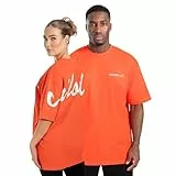 SMILODOX T-Shirt Unisex Liquid Brail, Oversize Shirt mit großem Logo-Print, 100% Baumwolle, Atmungsaktives Funktionsshirt, locker geschnitten, Perfekter Stoff für Sport, Freizeit & Streetstyle