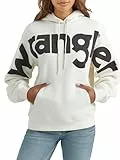 Wrangler Damen Retro Hoodie Sweatshirt Kapuzenpullover, Weiss/opulenter Garten, L