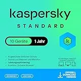 Kaspersky Standard Anti-Virus 2026 | 10 Geräte| 1 Jahr | Umfassender Schutz | Online-Banking Schutz | Leistungsoptimierung | PC/Mac/Mobile | Aktivierungscode per Email