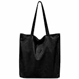 TTIAISHLE Cord Damen Tasche Handtasche, Schwarz , Extra size