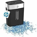 HP OneShred 8CC Black, Aktenvernichter, Sicherheitsstufe P-4, Cross Cut, 8 Blatt, 2826, schwarz/Silber, Partikelschnitt