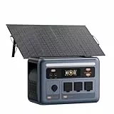 OSCAL PowerMax 1800SE Tragbare Powerstation mit 200W Solarpanel, 1024Wh LFP Batterie Backup mit 3x1800W AC Ausgäng, Schnellladung von 0-80% in 45 Mins Solar Generator, Notstromaggregat für Camping