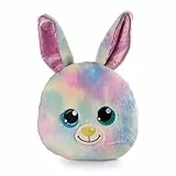 NICI Kissen GLUBSCHIS Hase Rainbow Candy 32x32cm bunt figürlich - Flauschiges Kuscheltierkissen für Jungen, Mädchen, Babys und Kuscheltierliebhaber – ideal für Zuhause, Kindergarten oder unterwegs