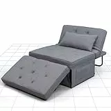 FLEXISPOT Klappsofa mit Bettfunktion, 191 x 69 x 35 cm, DREI Erweiterungsmodi, integrierter Stauraum, geeignet für Wohnzimmer und Schlafzimmer, Tragkraft 300 kg (grau)